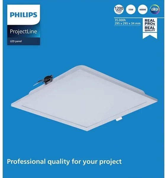 Philips - Luce LED da incasso PROJECTLINE LED/15W/230V 29,5x29,5 cm