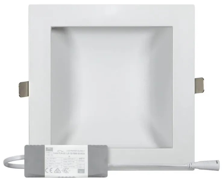 Faro LED da incasso Quadrato Luce INDIRETTA 20W Foro 155x155mm Colore  Bianco Naturale 4.000K