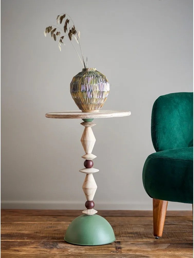 Tavolino rotondo in abete massiccio ø 40 cm Mannelli – Bloomingville