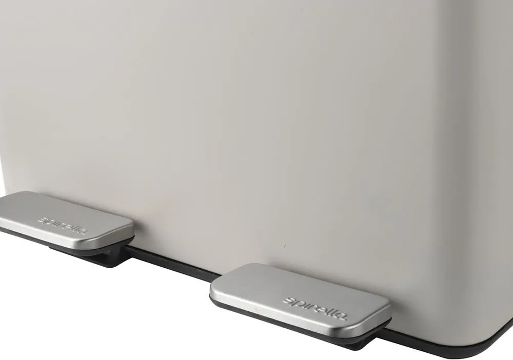 Cestino per la spazzatura grigio tortora in acciaio per raccolta differenziata/con pedale 2x20 l Aliya – Spirella