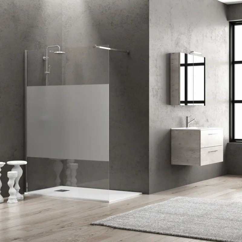 Doccia walkin 80cm vetro serigrafato altezza 185cm KW1000S - KAMALU