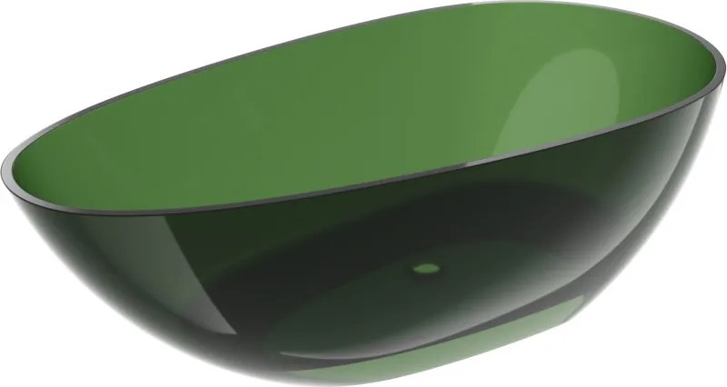 Mexen Glass foresta vasca da bagno autoportante trasparente 170 x 85 cm, tappo cromato - 58061708502