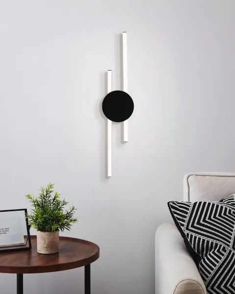 Eglo 902123 - Applique LED da parete VENTICELLO LED/20W/230V + LED/0,91W nero