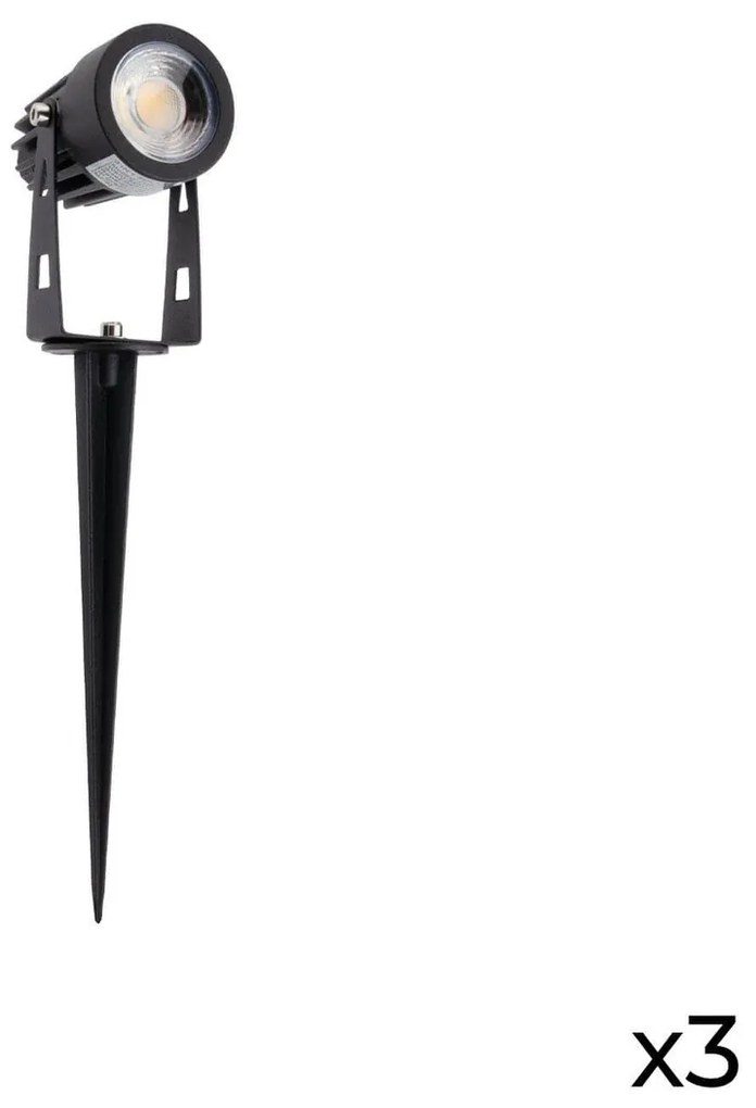 Kit 3 Faretti LED Solare con Picchetto 3x5W con Telecomando incluso Colore Bianco Naturale 4.000K