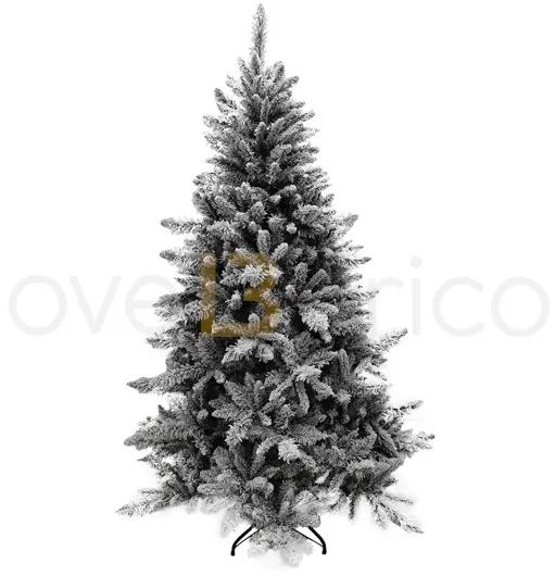 Albero Di Natale Innevato 180 Cm Grappa Pine 796 Rami - Diametro 105 Cm