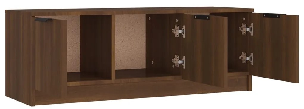 Mobile TV Marrone Rovere 102x35x36,5 cm in Legno Multistrato