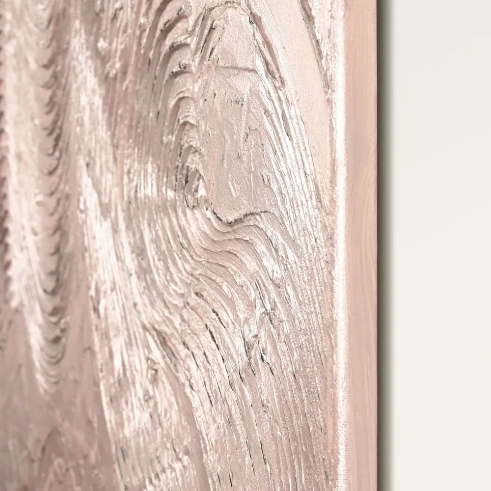 Quadro dipinto a mano 88x118 cm Metallic Rose - Malerifabrikken