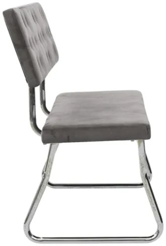 Panca 110 cm in Velluto Grigio Chiaro
