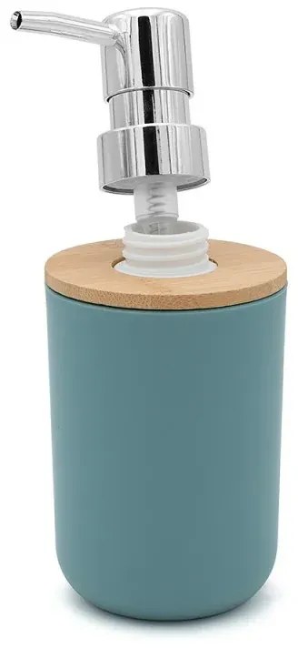 Set completo accessori bagno da appoggio acquamarina in abs e bamboo Surf