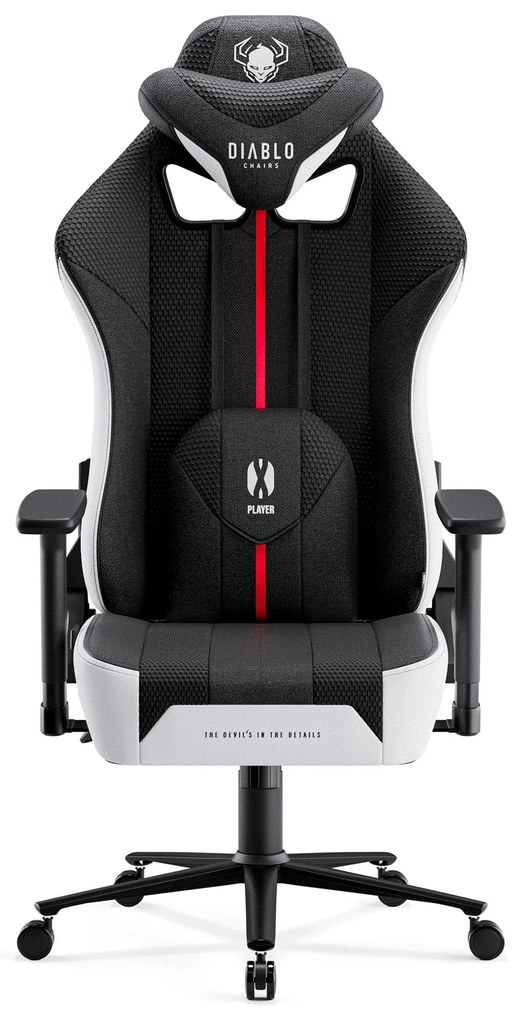 Sedia Da Gaming Diablo X-Player 2.0 In Materiale King Size: Bianco-Nero