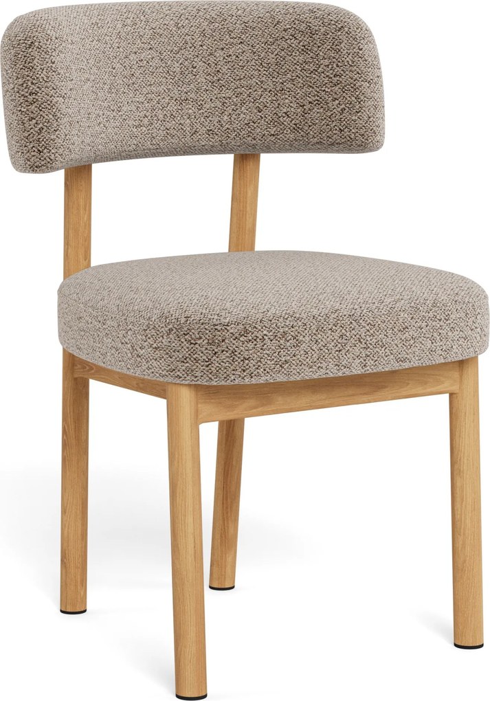 Sedia imbottita TORAY Beige Latte (Monza 60) / struttura rovere naturale