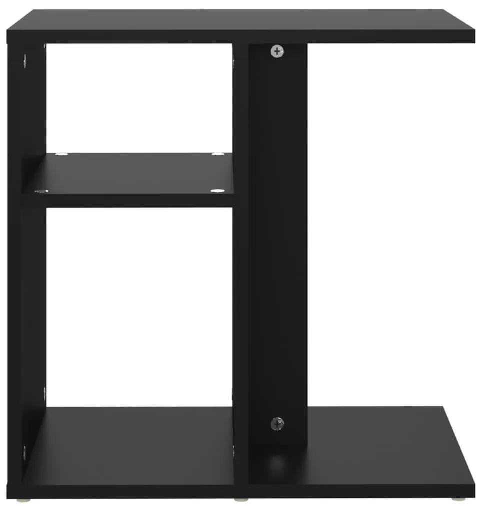 Tavolino nero 50x30x50 cm in truciolato