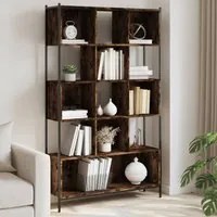 Libreria Rovere Fumo 102x28x172 cm in Legno Multistrato 3213659