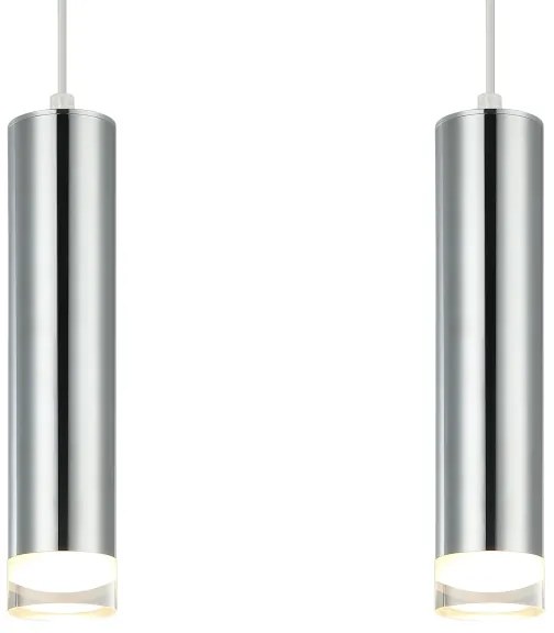 Lampadario a sospensione con filo ARMIN 2xGU10/10W/230V cromo lucido