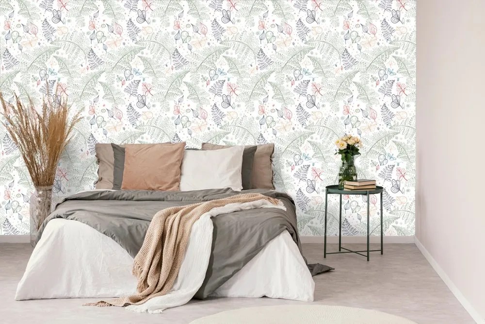 Carta da parati – Foglie delicate di felce