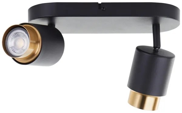 Brilliant - Faretto LED COVELO 2xGU10/5W/230V nero/oro