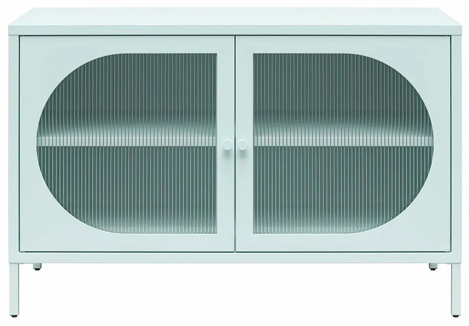 Vetrina in metallo azzurra 100x64x40 cm Luna - Støraa