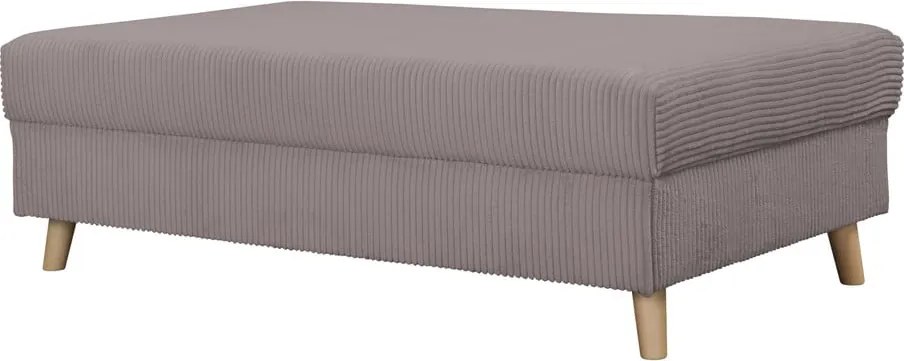 Sgabello in velluto a coste grigio Ariella - Ropez