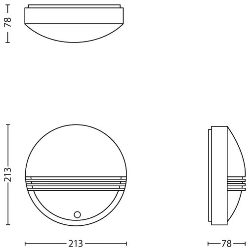 Philips 17297/30/16 - Lampada da esterno con sensore YARROW 1xLED/6W/230V IP44