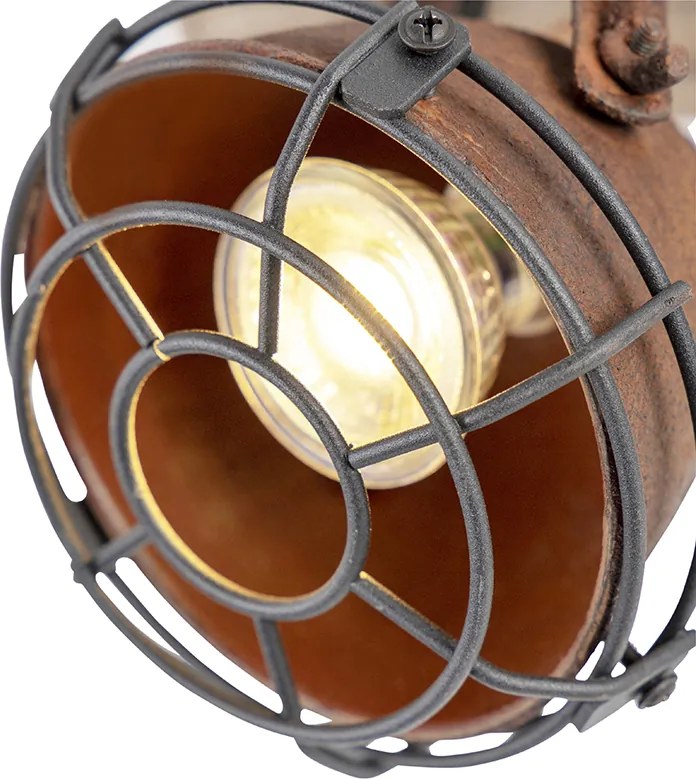 Faretto smart marrone ruggine con legno incl. 2 WiFi GU10 - Gina