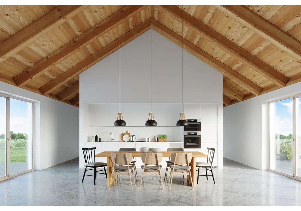 Apparecchio a sospensione nero e beige Olla - Sollux