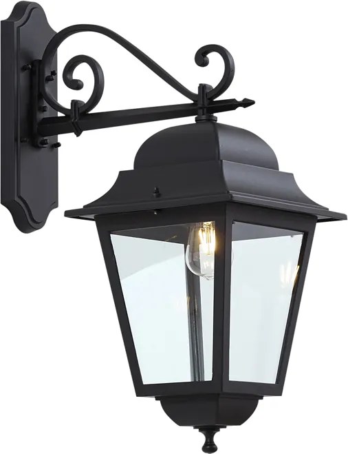 Lanterna da parete classica da esterno nera IP44 - Big