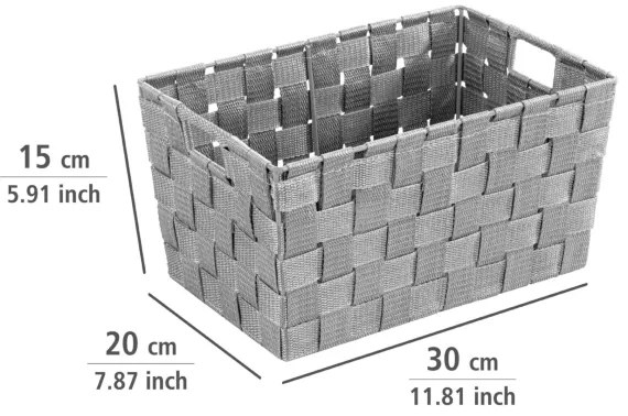 WENKO 22791100 - Cesto ADRIA 30x20 cm grigio