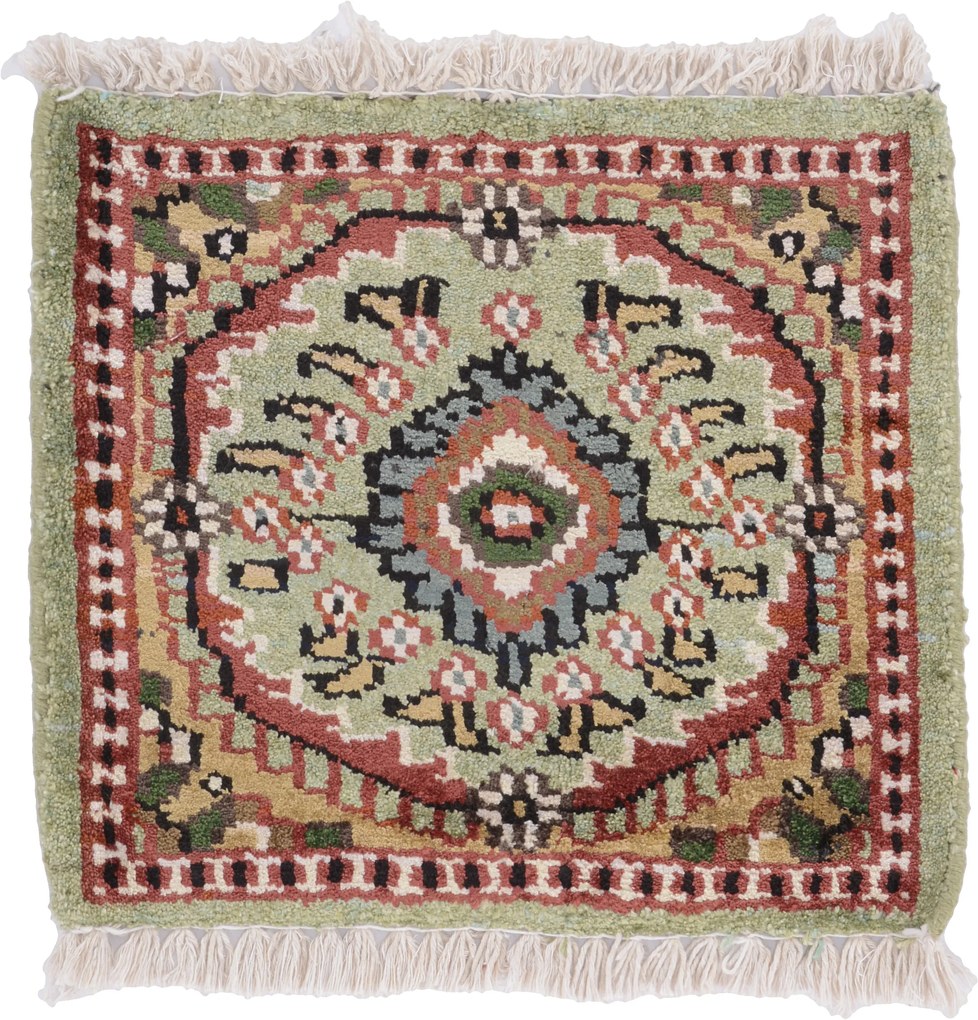 Agra Tappeto 30 x 30 (Indian) Annodato A Mano
