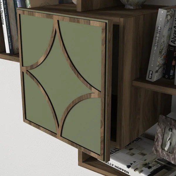 Mensola da parete ARCO 73x79,2 cm marrone/verde