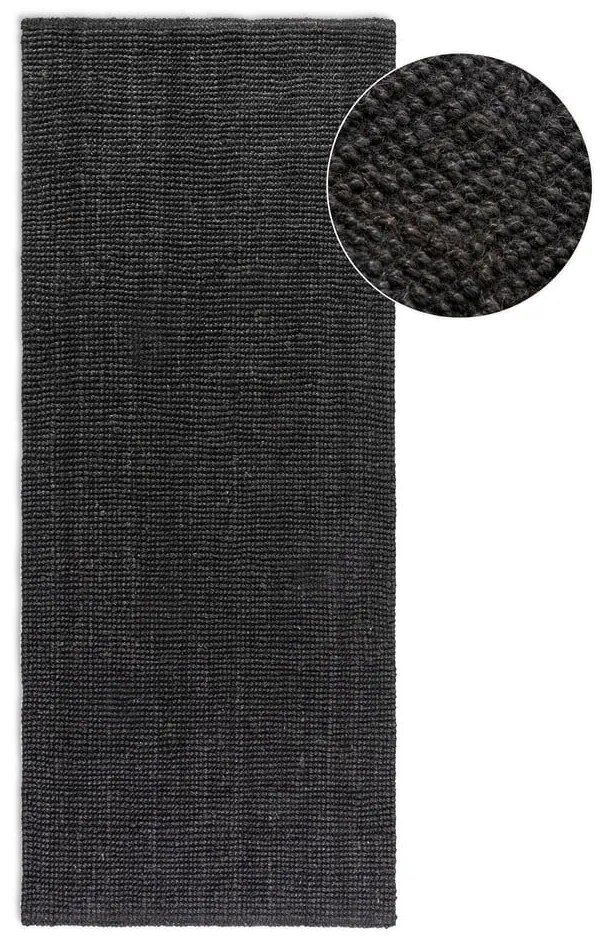 Passatoia nera in iuta 80x200 cm Bouclé – Hanse Home