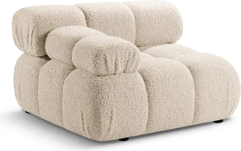 Modulo divano in bouclé beige (angolo sinistro) Bellis - Micadoni Home