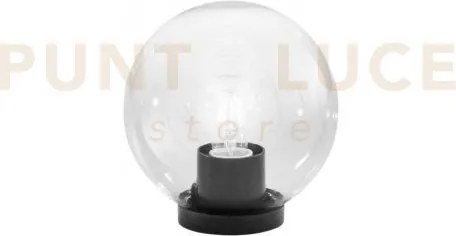 Lumetto polly sfera trasparente montatura nera 1 luce attacco e27 i...