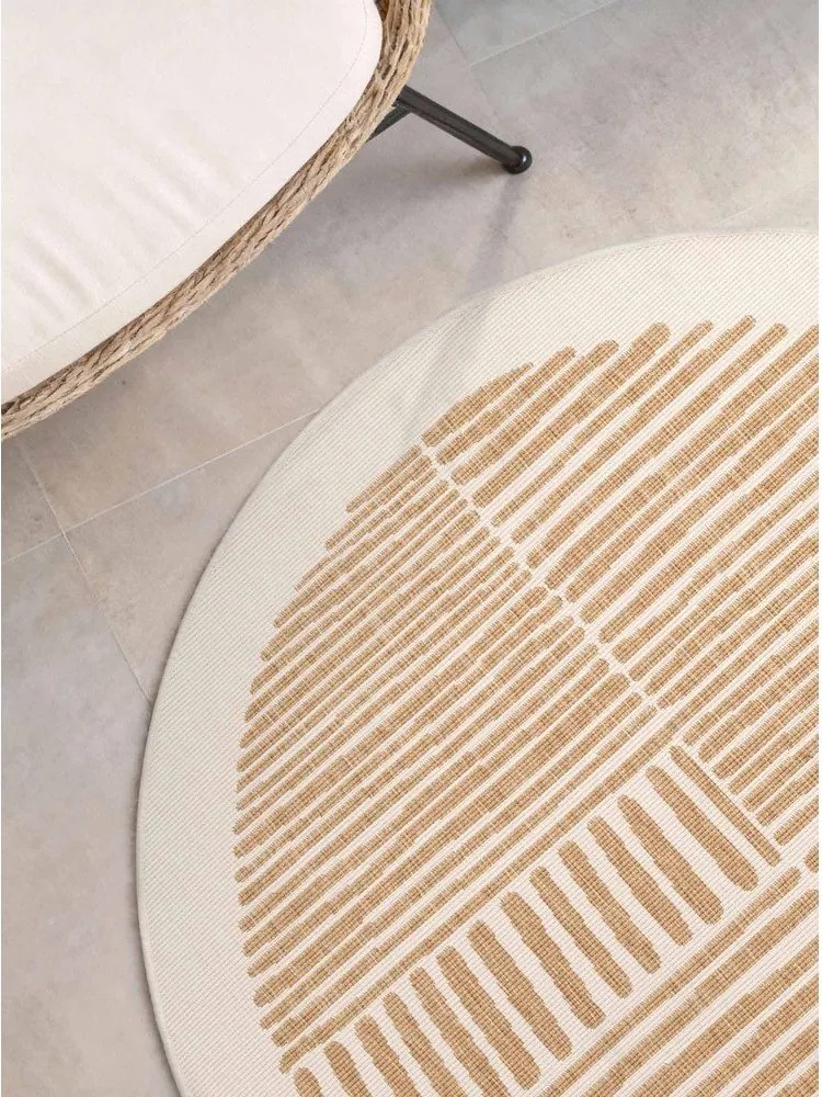 Tappeto da interno/esterno rotondo color crema/di colore naturale ø 160 cm Haringey Bounds – Ted Baker