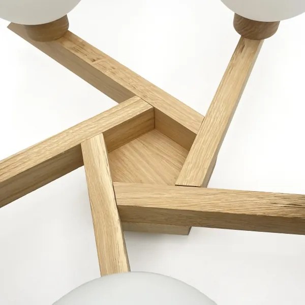 Plafoniera ANTONIO 5xG9/5W/230V rovere/bianco