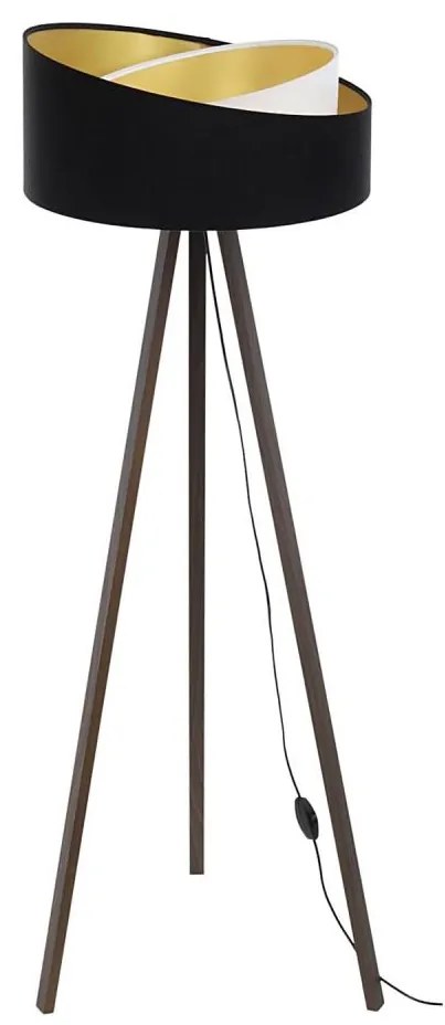 Lampada da terra GALAXY 1xE27/60W/230V nero/marrone