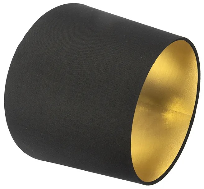 Applique nera con paralume nero e braccio regolabile - Ladas Deluxe