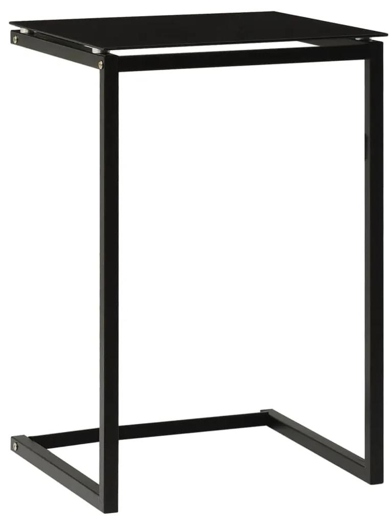 Tavolino nero 40x40x60 cm in vetro temperato