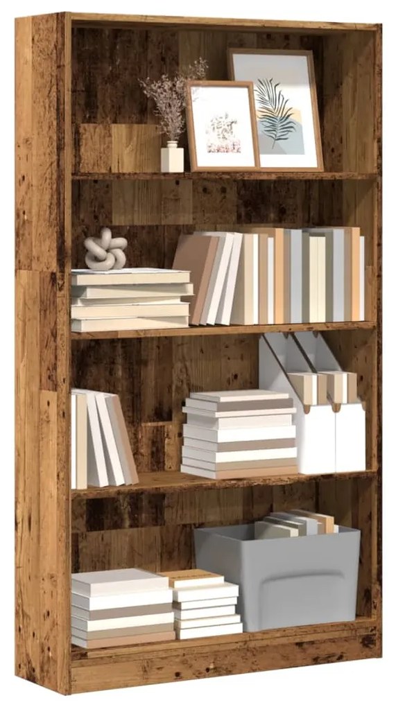 Libreria Legno Antico 80x24x143 Cm İn Legno Multistrato /