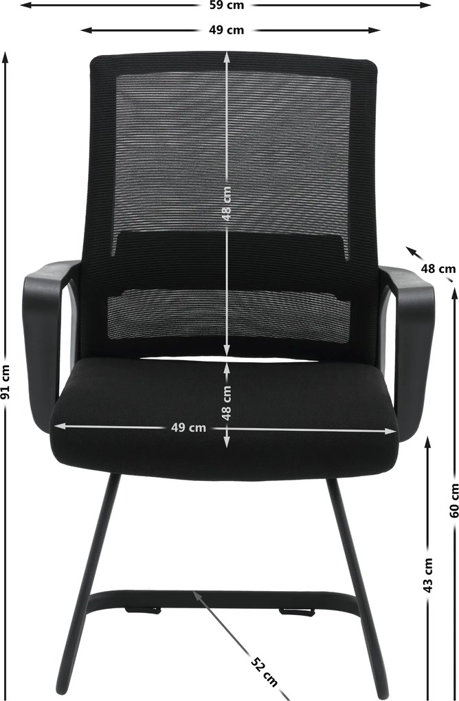 Set 2 Sedie Ufficio Ospiti per Riunioni Conferenza Sala d'attesa Visitatori