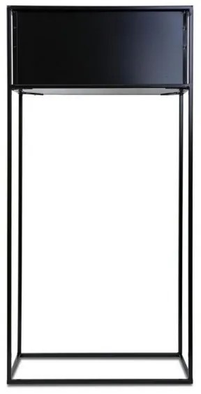 Portafiori 90x44 cm nero