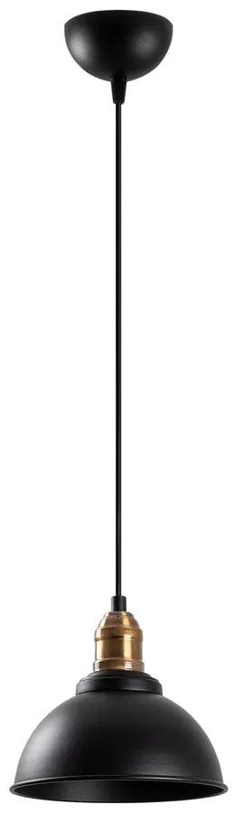 Lampada a sospensione nera con paralume in metallo ø 21 cm Varzan - Opviq lights