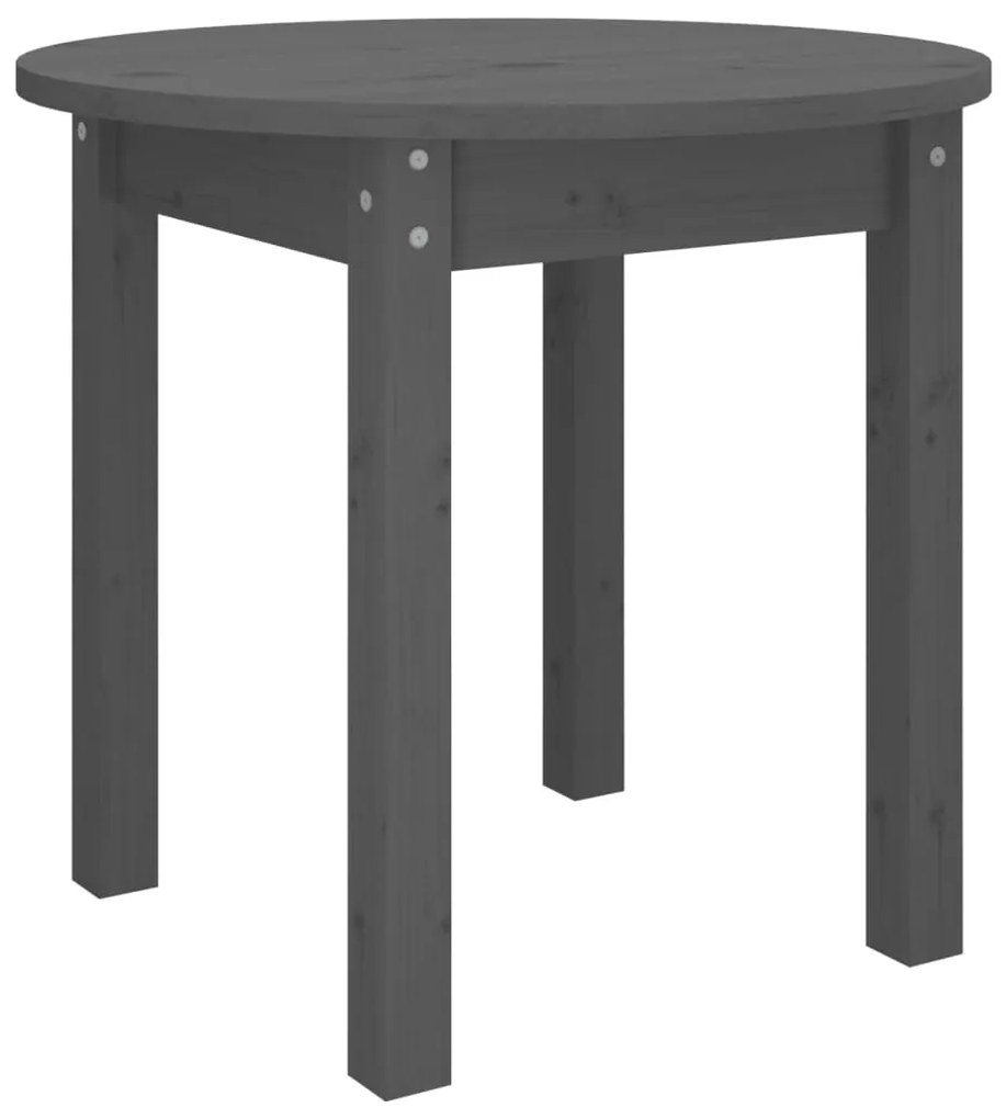 Tavolino da salotto grigio Ø 45x40 cm in legno massello di pino