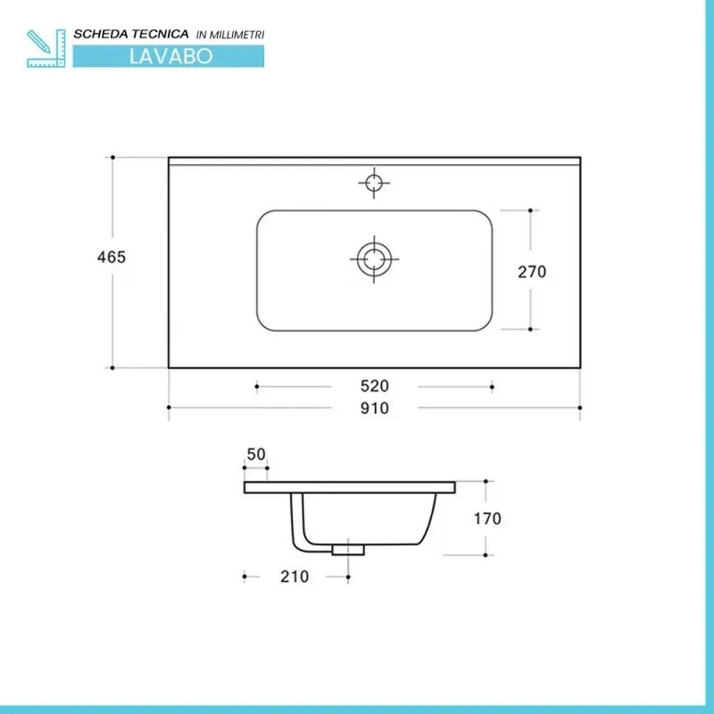 Mobile bagno sospeso cannettato 90 cm bianco opaco con specchio Bali