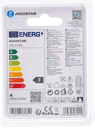 Lampadina LED E14/3,5W/230V 3000K - Aigostar