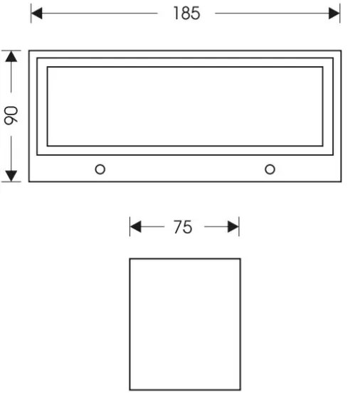 Ecolite Z1233-12W - Applique a LED da esterno OSKAR LED/12W/230V 4000K IP54