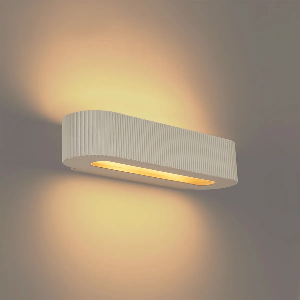 Lampada da parete scandinava beige UFO 2 luci - Plaster