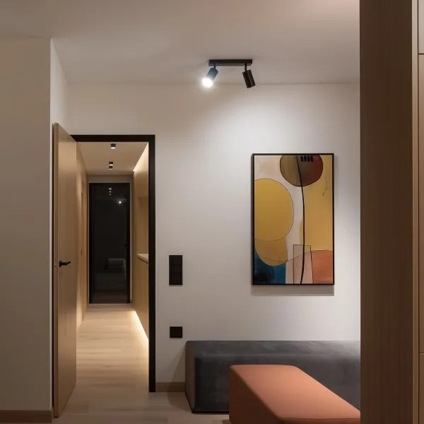 Brilagi - Faretto LED dimmerabile SELE 2xGU10/6,5W/230V nero/oro