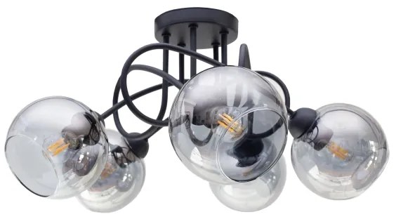 Lampadario a plafone LATIL 5xE27/60W/230V nero