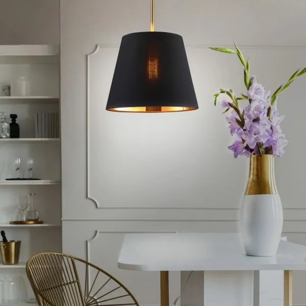 Lampadario a sospensione con filo ELENA 1xE27/20W/230V nero