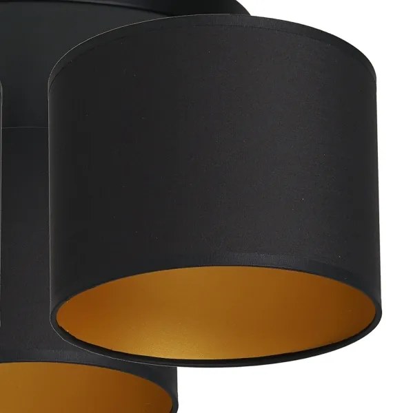 Plafoniera ARDEN 3xE27/60W/230V nera/oro